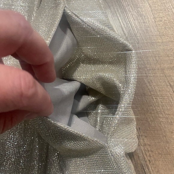 GUC Lulu’s lookout weekend sparkly gold skater dress with pockets size XL - Picture 11 of 14